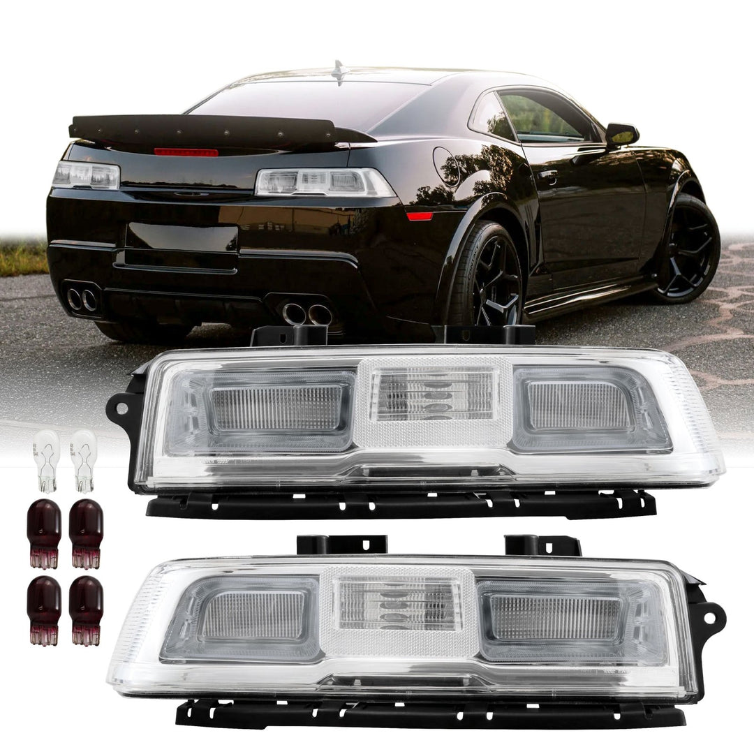 2014 - 2015 Chevrolet Chevy Camaro All Clear Lens Tail Lights