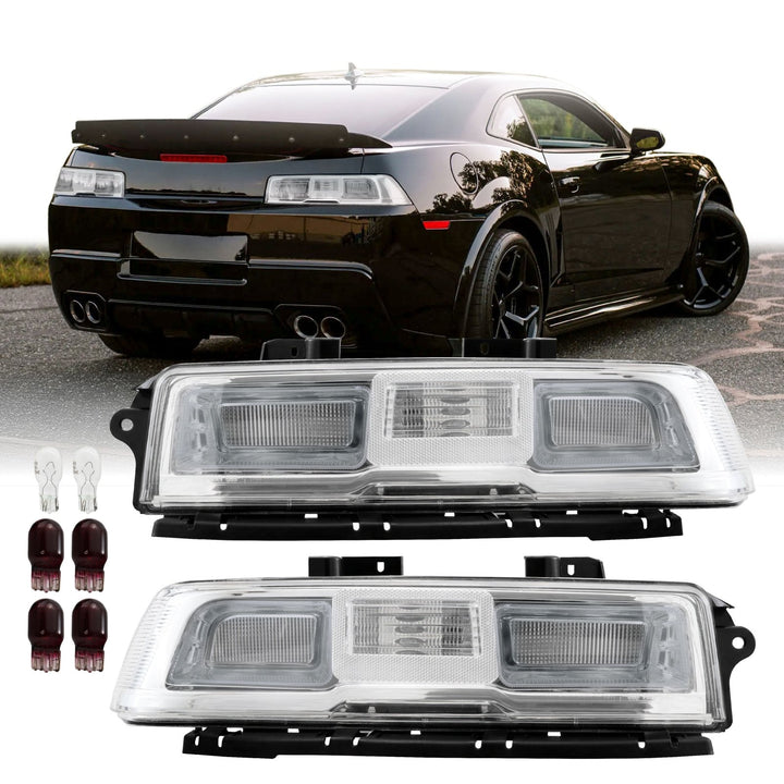 2014 - 2015 Chevrolet Chevy Camaro All Clear Lens Tail Lights