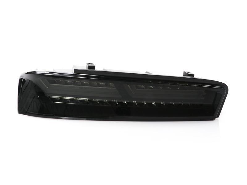 2016 - 2018 Chevy Camaro Black Housing Clear or Smoke Lens Amber Sequential Turn Signal FULL LED Tail Light