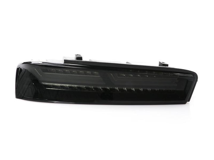 2016 - 2018 Chevy Camaro Black Housing Clear or Smoke Lens Amber Sequential Turn Signal FULL LED Tail Light