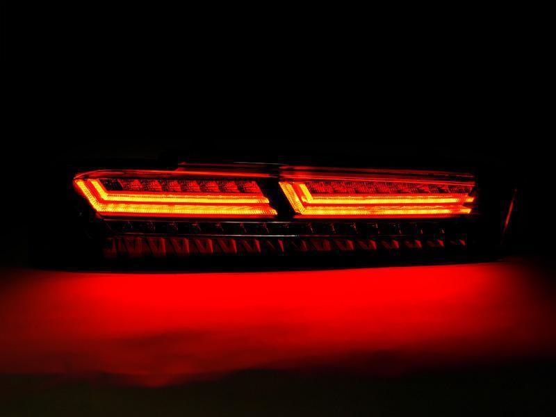 2016 - 2018 Chevy Camaro Black Housing Clear or Smoke Lens Amber Sequential Turn Signal FULL LED Tail Light