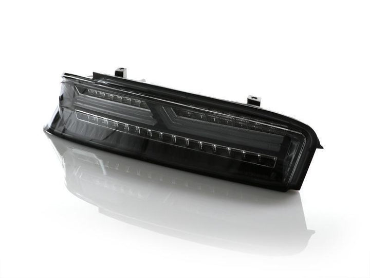 2016 - 2018 Chevy Camaro Black Housing Clear or Smoke Lens Amber Sequential Turn Signal FULL LED Tail Light
