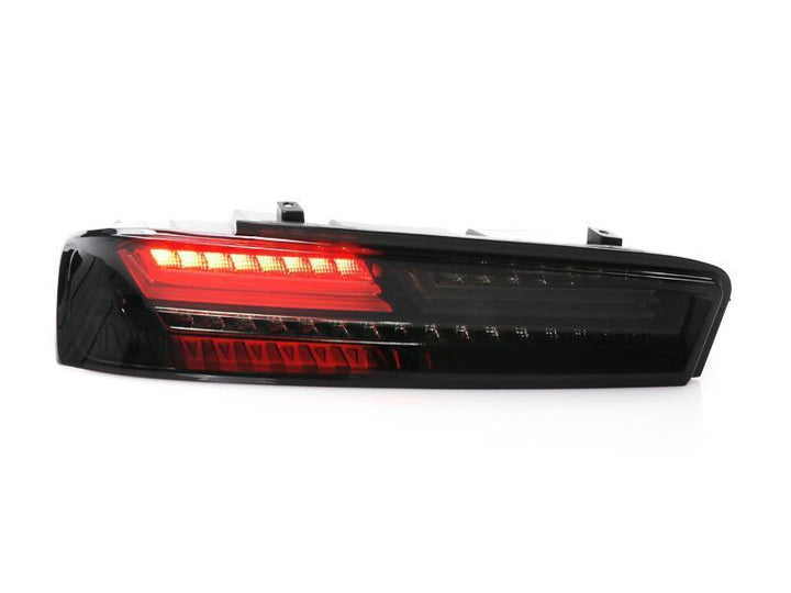 2016 - 2018 Chevy Camaro Black Housing Clear or Smoke Lens Amber Sequential Turn Signal FULL LED Tail Light