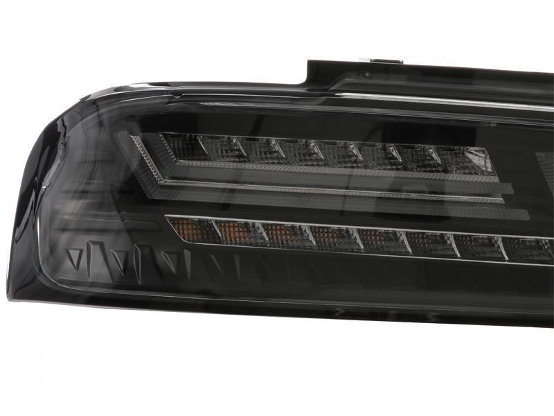 2016 - 2018 Chevy Camaro Black Housing Clear or Smoke Lens Amber Sequential Turn Signal FULL LED Tail Light