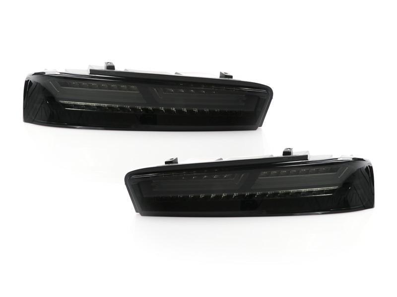 2016 - 2018 Chevy Camaro Black Housing Clear or Smoke Lens Amber Sequential Turn Signal FULL LED Tail Light
