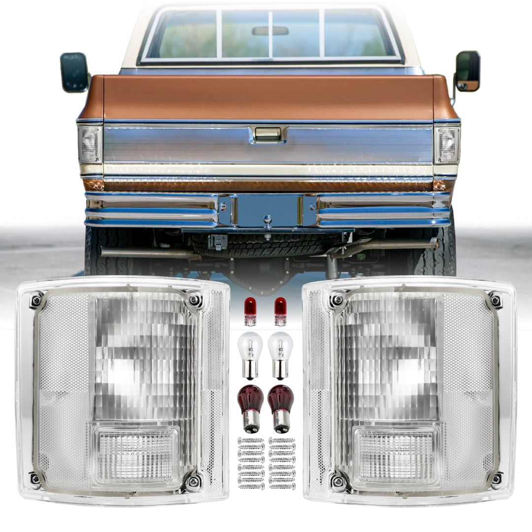 1978 - 1991 Chevy Chevrolet CK Truck All Clear Lens Tail Lights