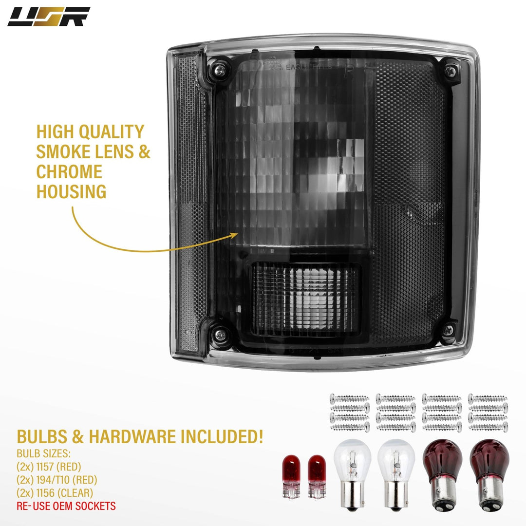 1978 - 1991 Chevy Chevrolet CK Truck Smoke Lens Tail Lights
