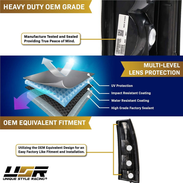 1988 - 2000 Chevy Chevrolet CK, Suburban, Blazer, Tahoe & GMC C/K, Suburban, Yukon & Cadillac Escalade Truck All Clear Lens Tail Lights

#light-source_halogen