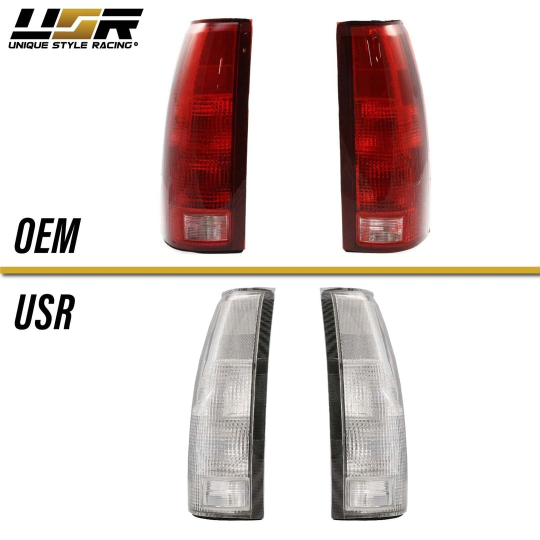 1988 - 2000 Chevy Chevrolet CK, Suburban, Blazer, Tahoe & GMC C/K, Suburban, Yukon & Cadillac Escalade Truck All Clear Lens Tail Lights

#light-source_halogen