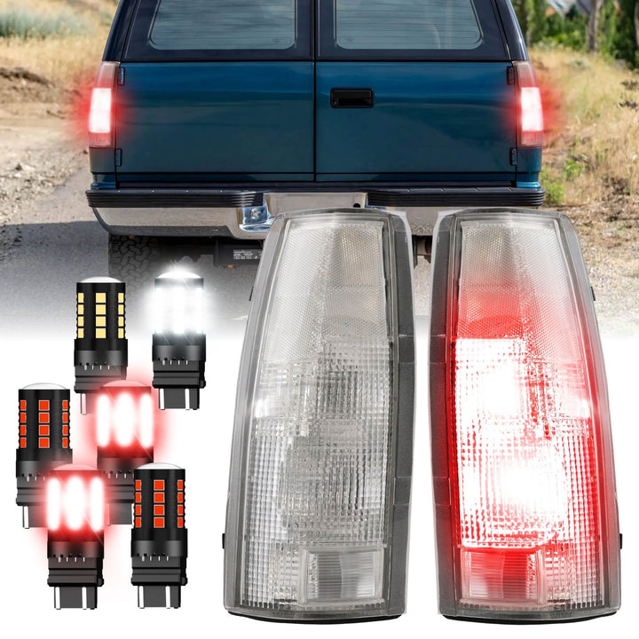 1988 - 2000 Chevy Chevrolet CK, Suburban, Blazer, Tahoe & GMC C/K, Suburban, Yukon & Cadillac Escalade Truck All Clear Lens Tail Lights