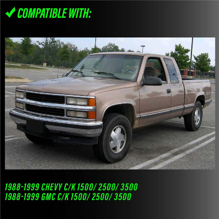 1988 - 2000 Chevy Chevrolet CK, Suburban, Blazer, Tahoe & GMC C/K, Suburban, Yukon & Cadillac Escalade Truck All Clear Lens Tail Lights

#light-source_led