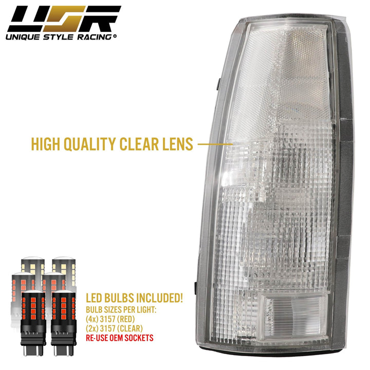 1988 - 2000 Chevy Chevrolet CK, Suburban, Blazer, Tahoe & GMC C/K, Suburban, Yukon & Cadillac Escalade Truck All Clear Lens Tail Lights