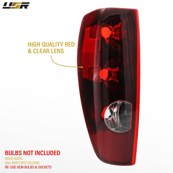 2004 - 2012 Chevrolet Chevy Colorado Direct Replacement Tail Lights