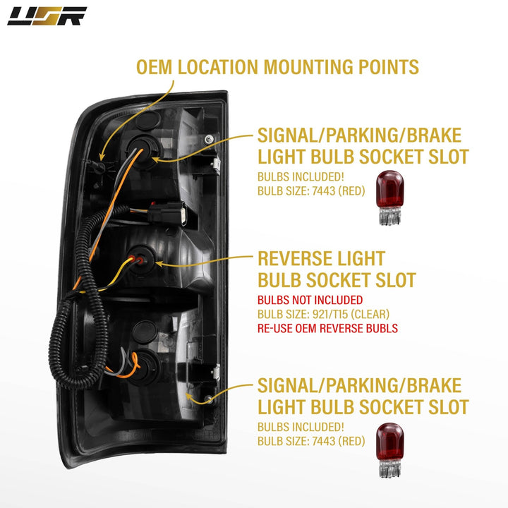 2015-2022 Chevy Chevrolet Colorado All Clear Lens Tail Lights