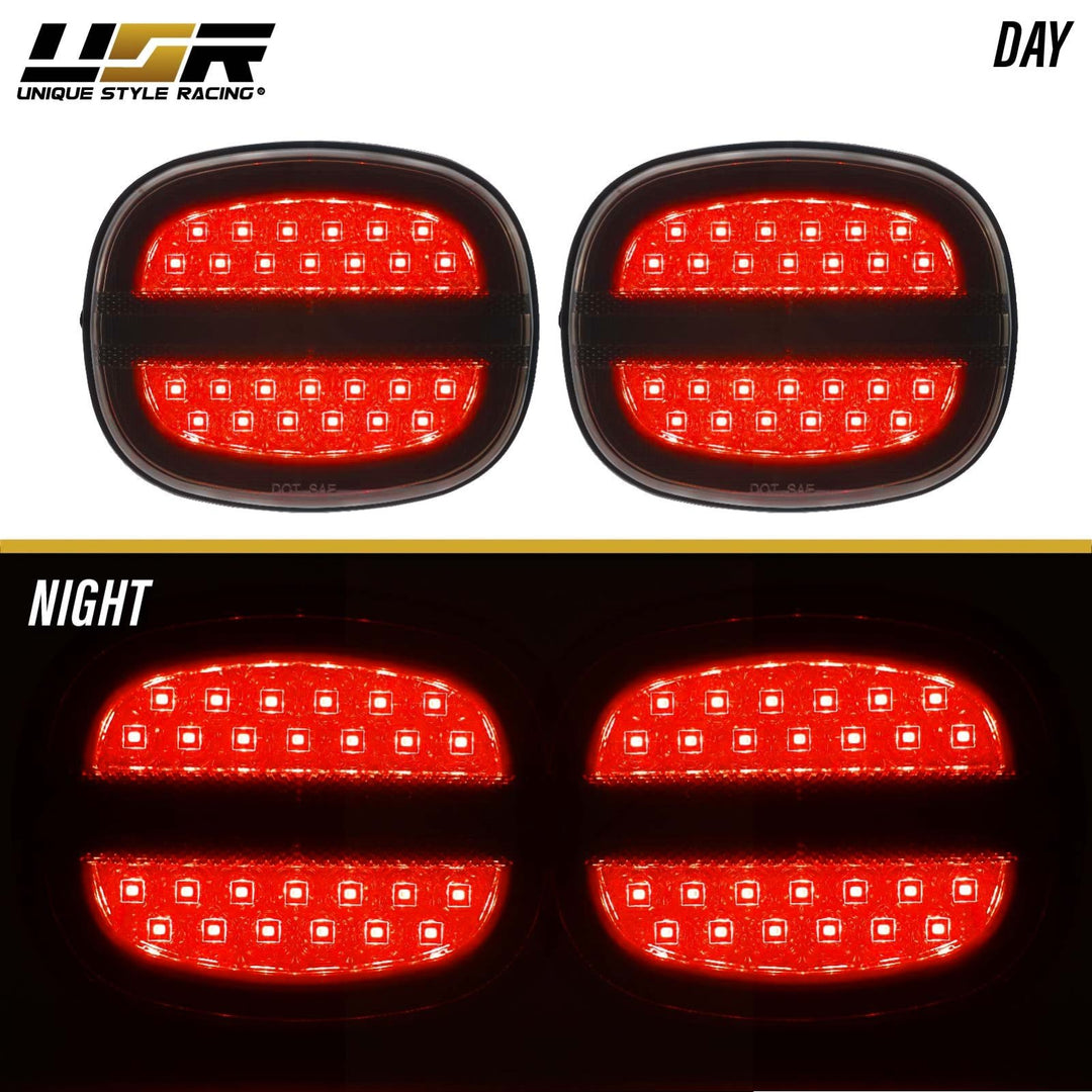 1991-1996 Chevrolet Chevy Corvette C4 Smoke Lens LED 4PC Tail Lights