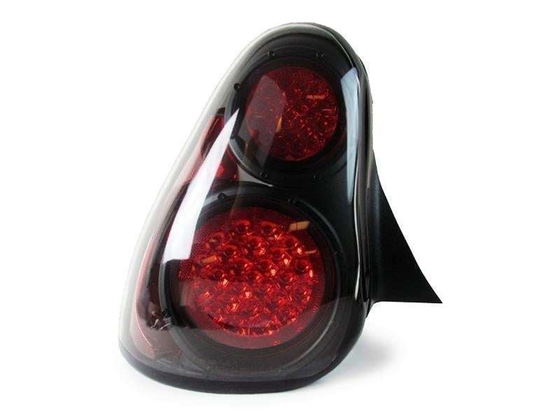 2000 - 2005 Chevrolet Monte Carlo Black Housing Red LED Clear Tail Lights