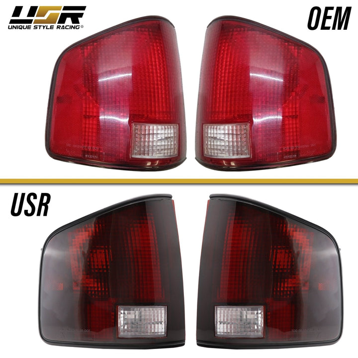 1994 - 2004 Chevrolet Chevy S - 10 Pick Up / GMC Sonoma & 1996 - 2000 Isuzu Hombre Dark Red Smoke Lens Tail Lights