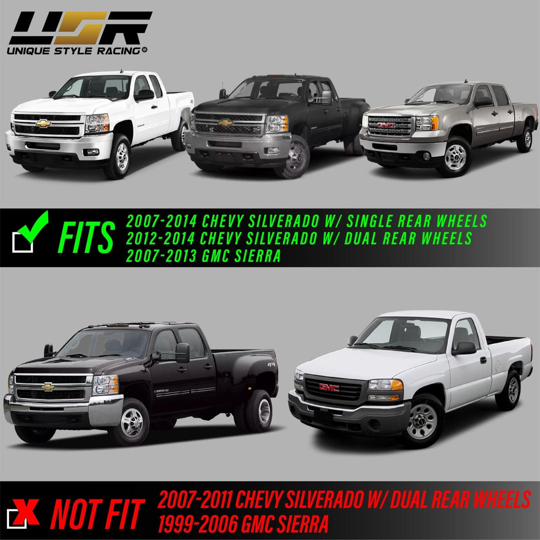 2007-2014 Chevy Silverado Pickup / 2007-2013 GMC Sierra Truck All Clear Lens Tail Lights