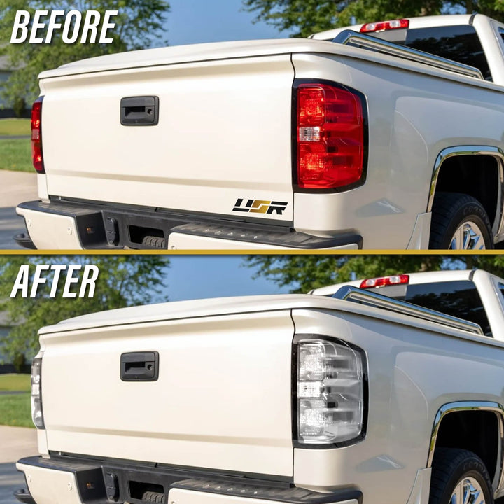 2014-2015 Chevrolet Silverado Halogen Models All Clear Lens Tail Lights