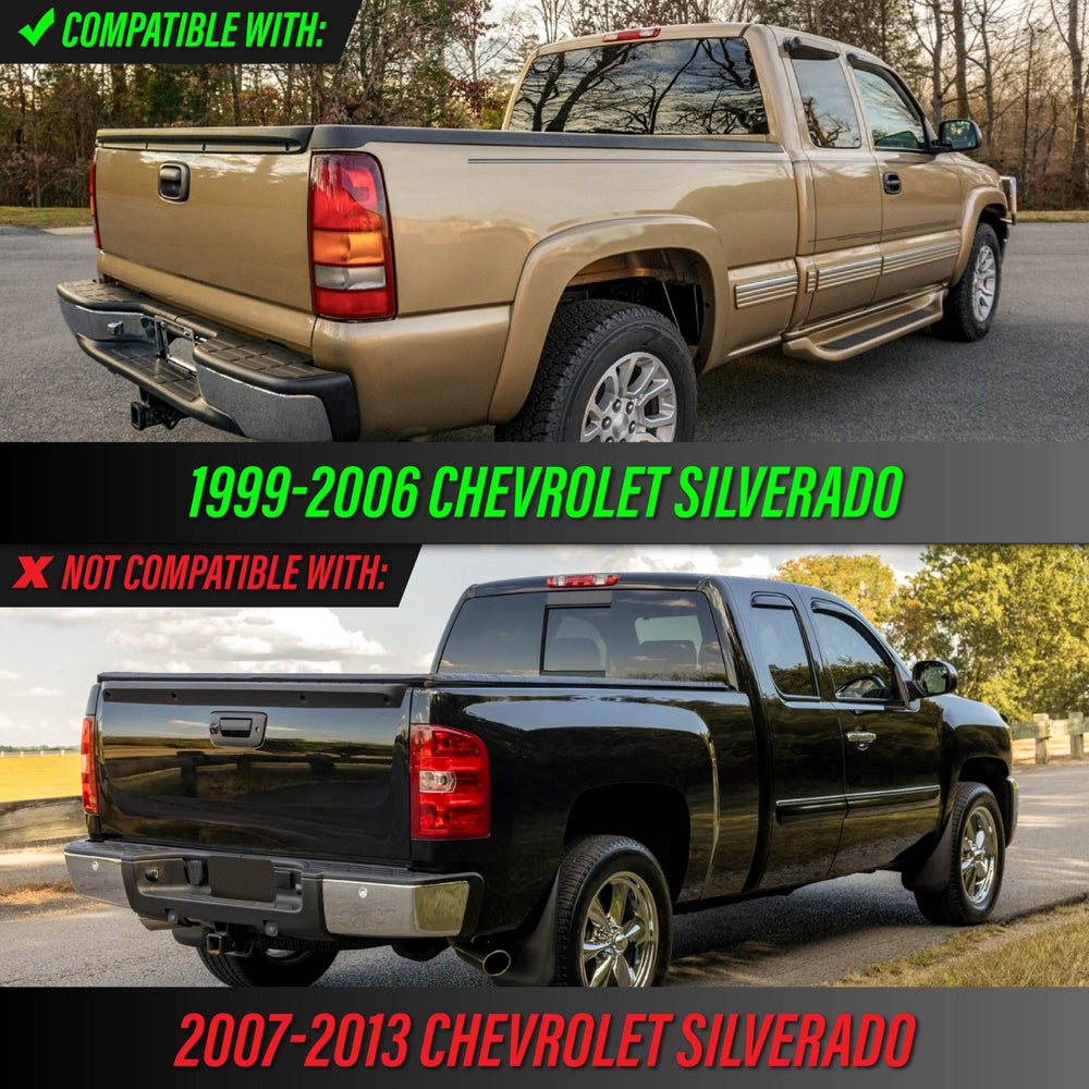 1999 - 2006 Chevrolet Chevy Silverado Red / Clear Lens Tail Lights