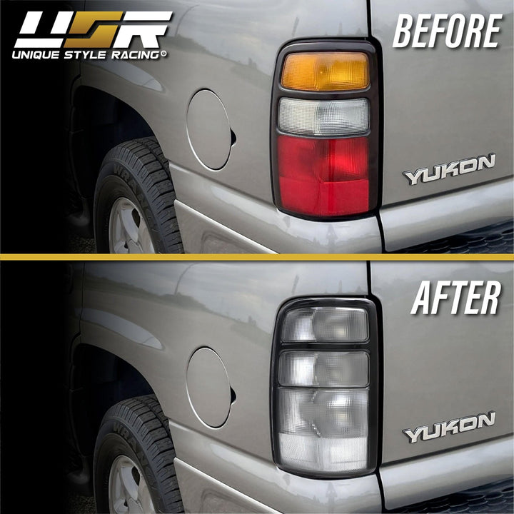 2000 - 2006 GMC Yukon / XL Denali / 2000 - 2006 Chevrolet Suburban / Tahoe All Clear Euro Style Tail Lights