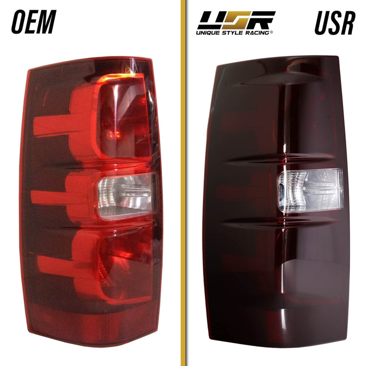 2007-2014 Chevrolet Suburban & Tahoe Dark Smoke Red Lens Tail Lights