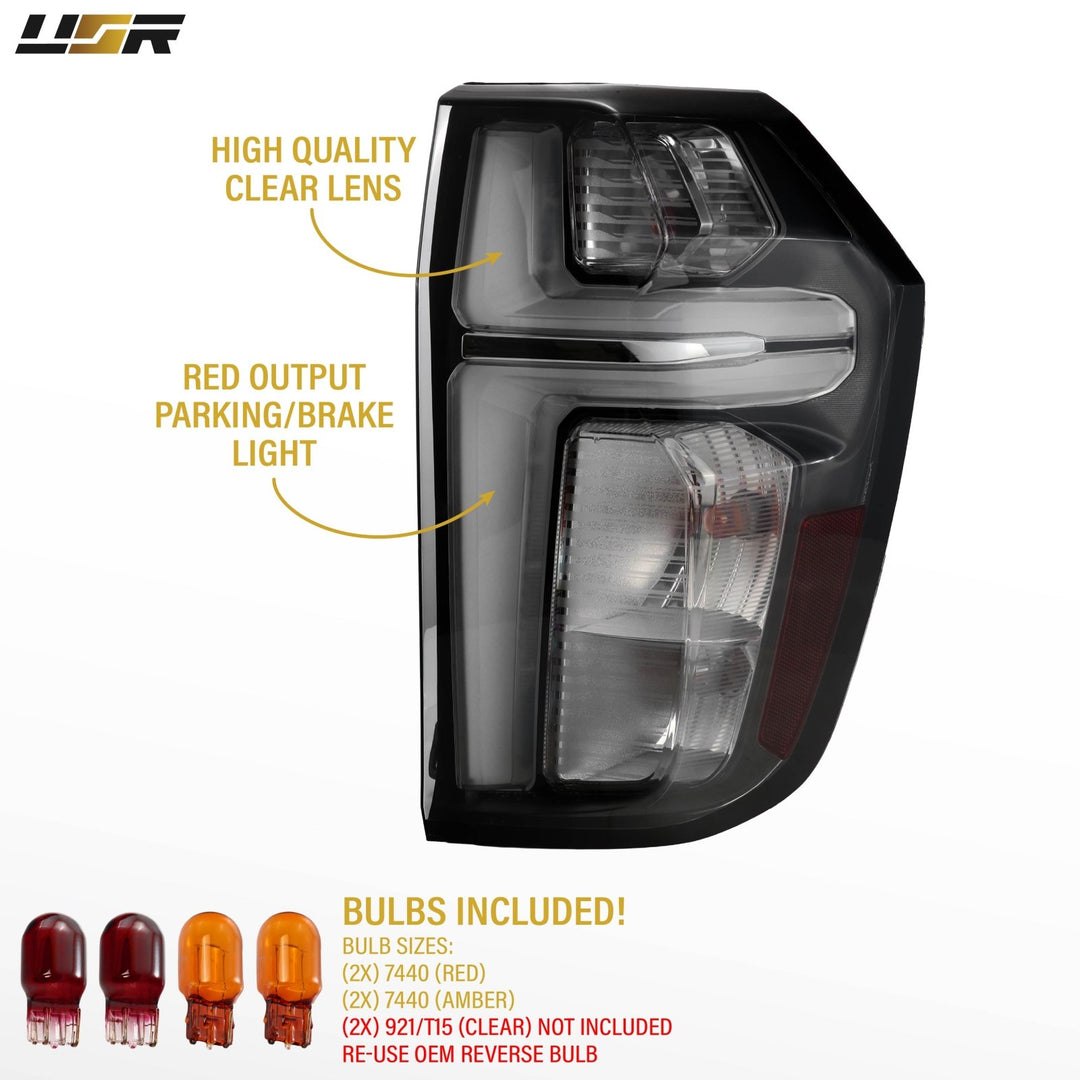 2021-2023 Chevy Chevrolet Tahoe 2025 + Style Smoke Lens LED Tail Lights