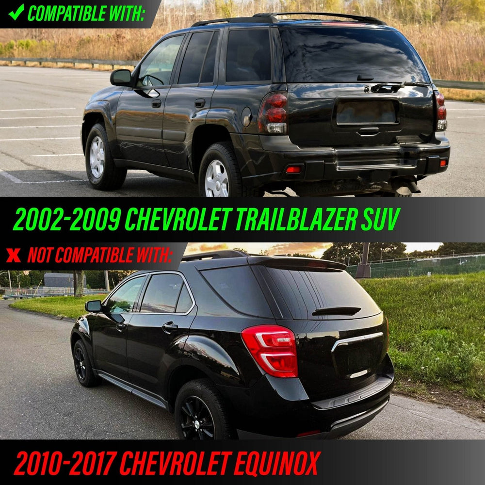 2002 - 2009 Chevrolet Trailblazer & 2007 - 2014 Chevrolet Suburban / Tahoe Dark Red Smoke Lens Tail Lights