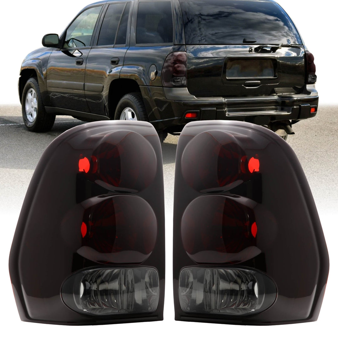 2002 - 2009 Chevrolet Trailblazer & 2007 - 2014 Chevrolet Suburban / Tahoe Dark Red Smoke Lens Tail Lights