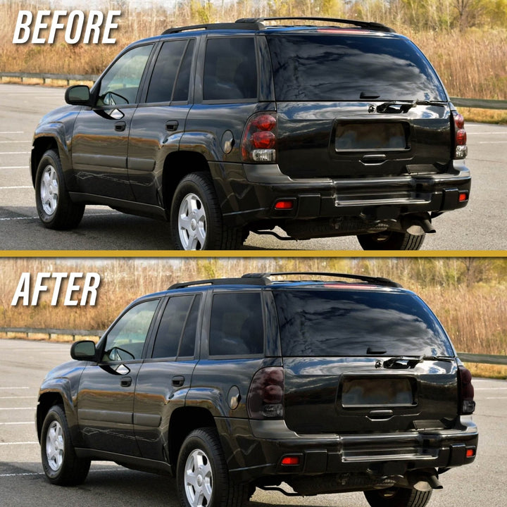 2002 - 2009 Chevrolet Trailblazer & 2007 - 2014 Chevrolet Suburban / Tahoe Dark Red Smoke Lens Tail Lights