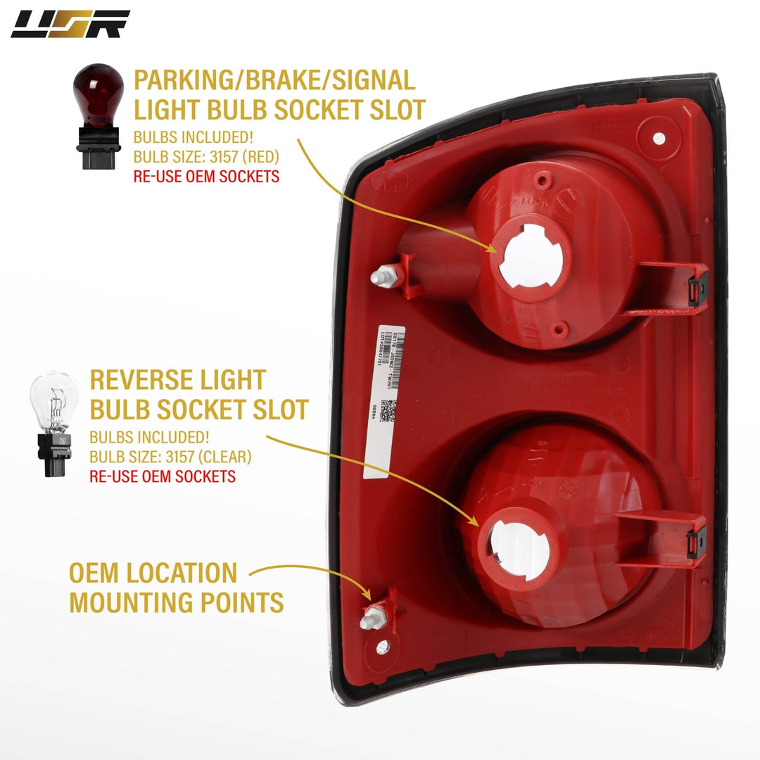 2005 - 2011 Dodge Dakota Pick Up All Clear Lens Tail Light