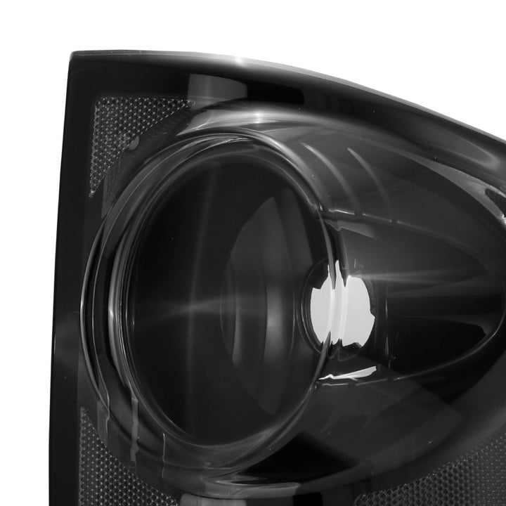 2005 - 2011 Dodge Dakota Pick Up Truck Black Chrome Housing Light Smoke Lens Tail Lights