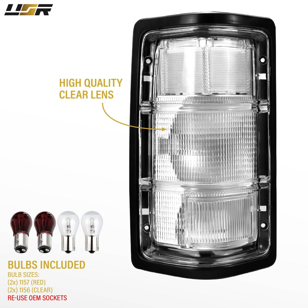 1988 - 1996 Dodge Dakota Pickup Truck All Clear Lens Tail Lights