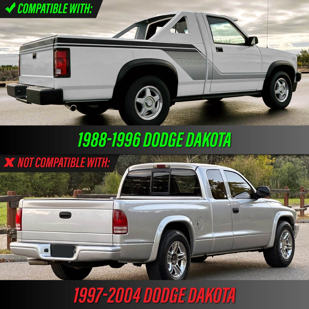 1988 - 1996 Dodge Dakota Pickup Truck Smoke Lens Tail Lights