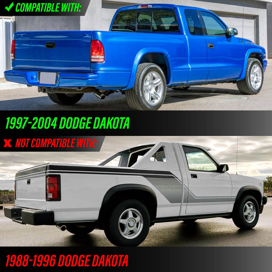 1998 - 2004 Dodge Dakota Pickup Truck Smoke Tail Lights