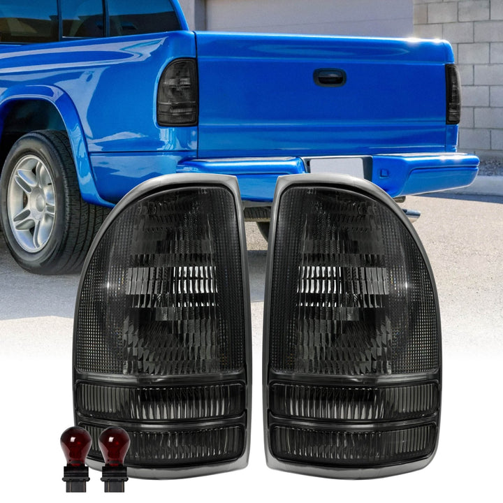 1998 - 2004 Dodge Dakota Pickup Truck Smoke Tail Lights