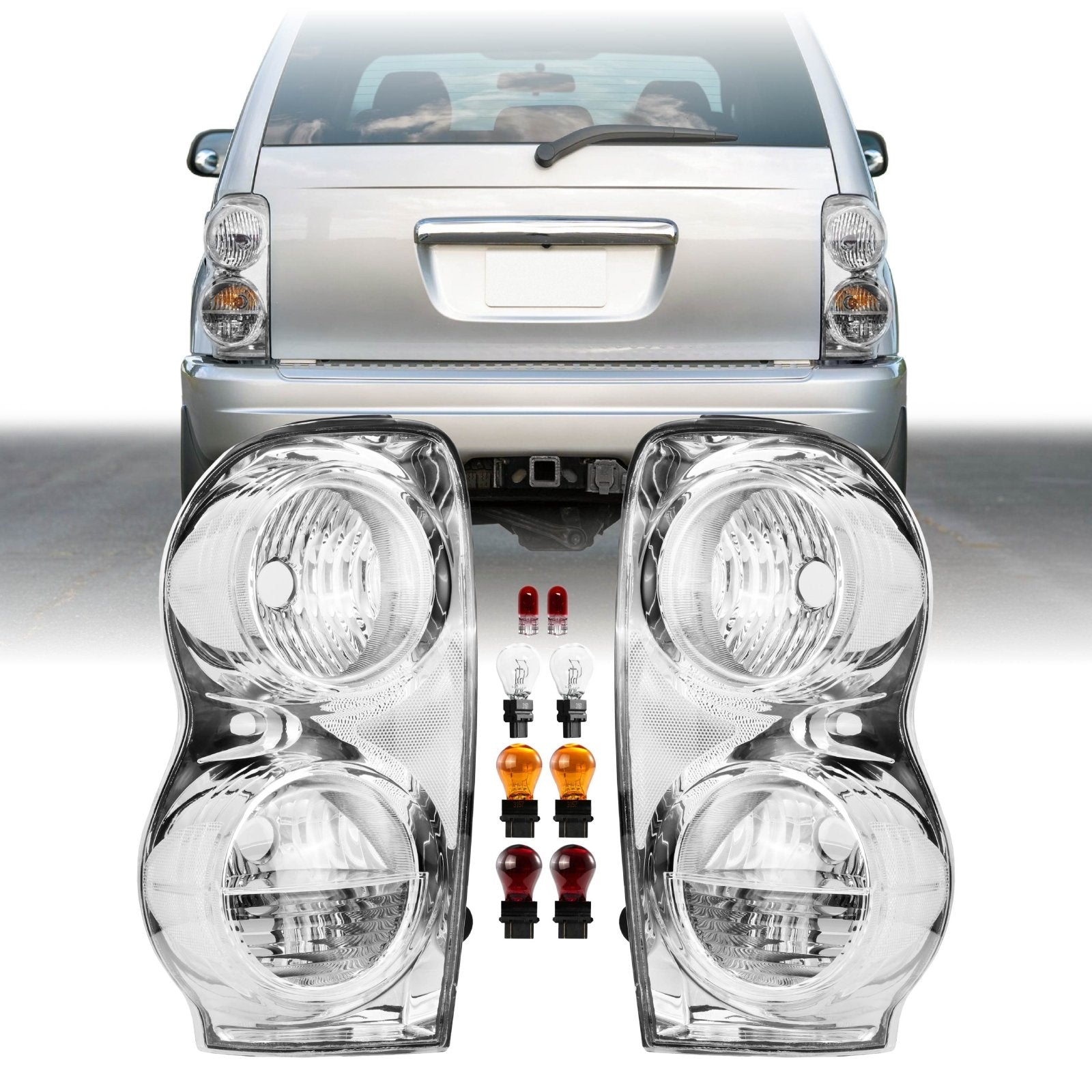 2004-2009 Dodge Durango All Clear Lens Tail Lights – Unique Style Racing
