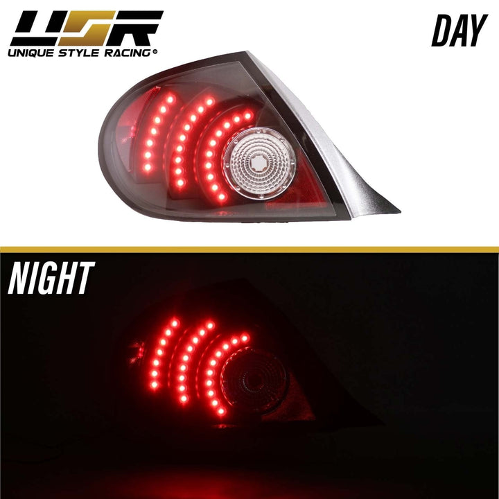 2003 - 2005 Dodge & Plymouth Neon 4D Sedan Black Housing Red LED Clear Lens Tail Light Set