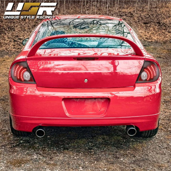 2003 - 2005 Dodge & Plymouth Neon 4D Sedan Black Housing Red LED Clear Lens Tail Light Set