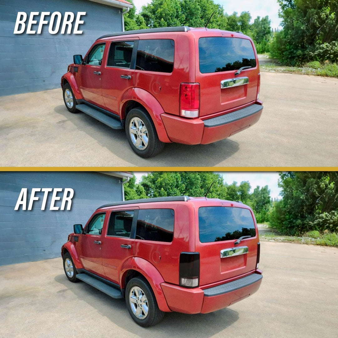 2007 - 2011 Dodge Nitro Dark Red Smoke Lens Tail Lights