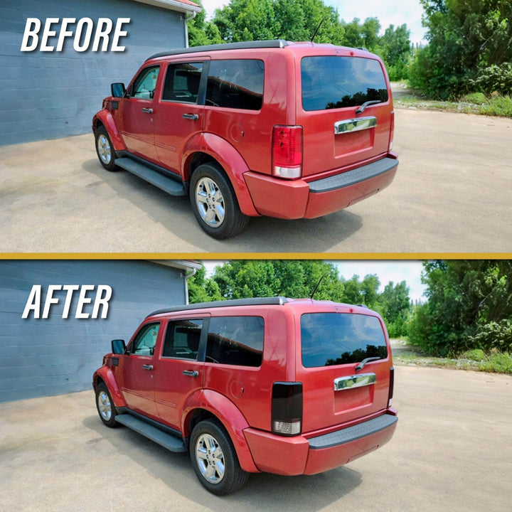 2007 - 2011 Dodge Nitro Dark Red Smoke Lens Tail Lights