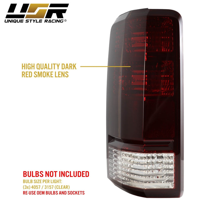 2007 - 2011 Dodge Nitro Dark Red Smoke Lens Tail Lights
