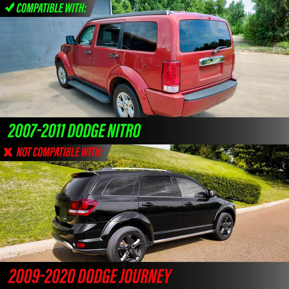 2007 - 2011 Dodge Nitro Dark Red Smoke Lens Tail Lights