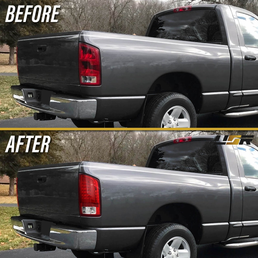2002-2006 Dodge Ram Pick-Up Truck Red Clear Lens LED Tail Lights