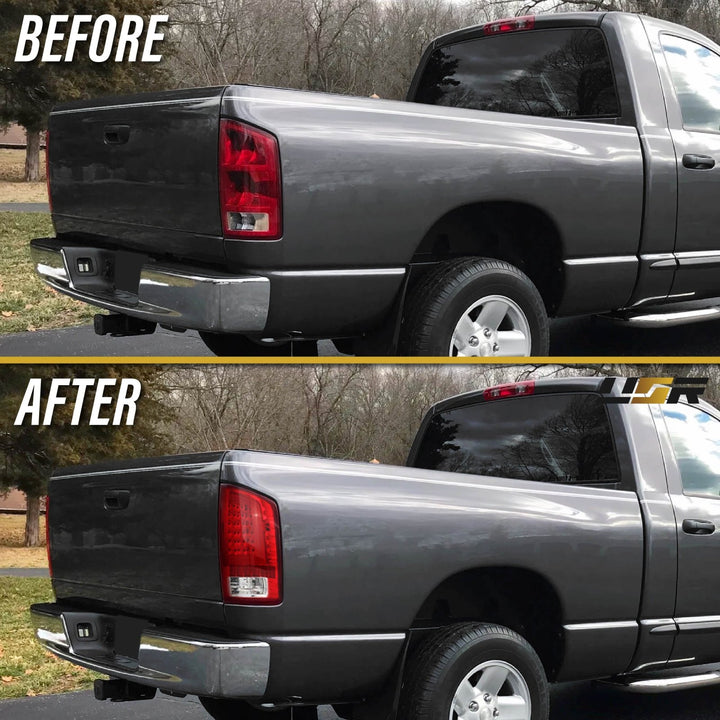 2002-2006 Dodge Ram Pick-Up Truck Red Clear Lens LED Tail Lights