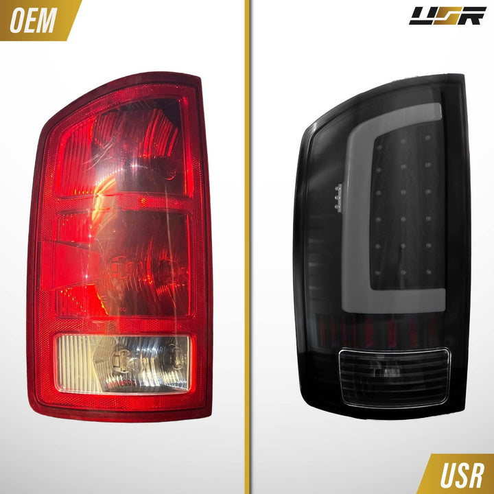 2002-2006 Dodge Ram Pick-Up Truck Smoke Lens LED Tail Lights