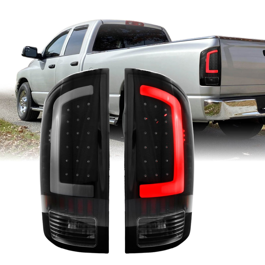 2002-2006 Dodge Ram Pick-Up Truck Smoke Lens LED Tail Lights