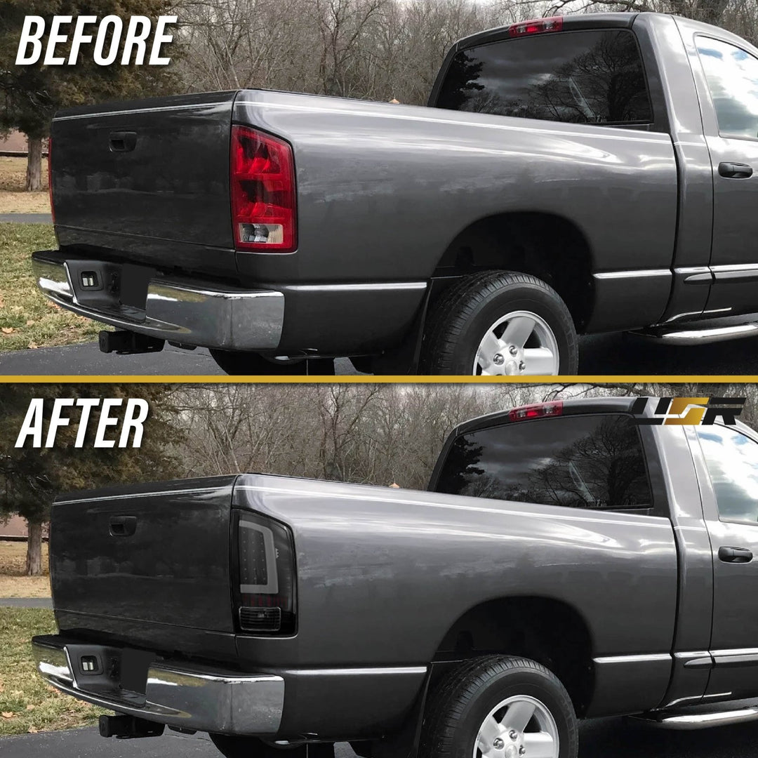 2002-2006 Dodge Ram Pick-Up Truck Smoke Lens LED Tail Lights