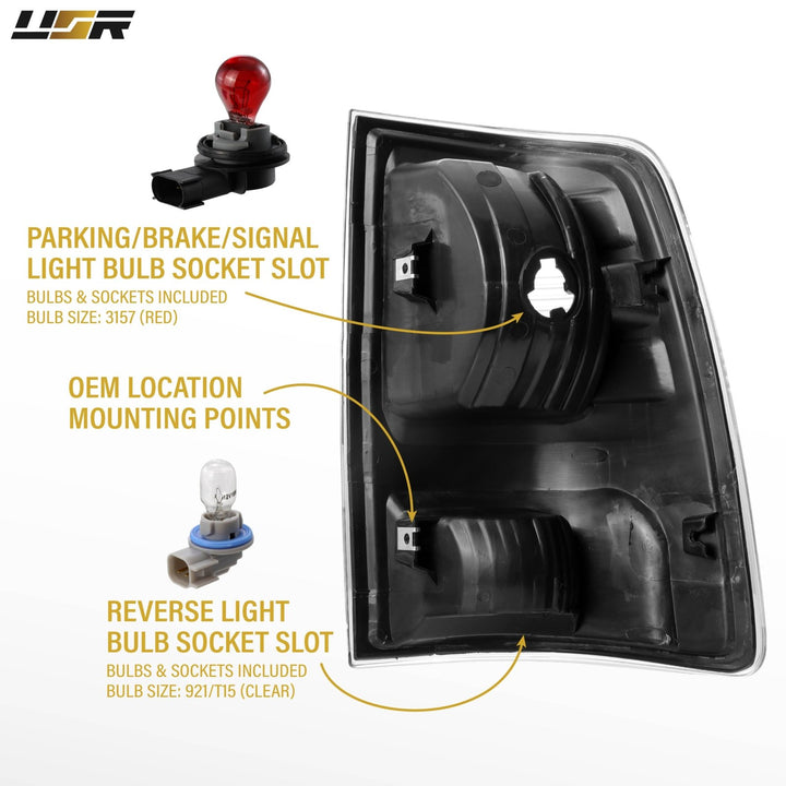 2009 - 2018 Dodge Ram Pick Up Halogen Model All Clear Lens Tail Lights