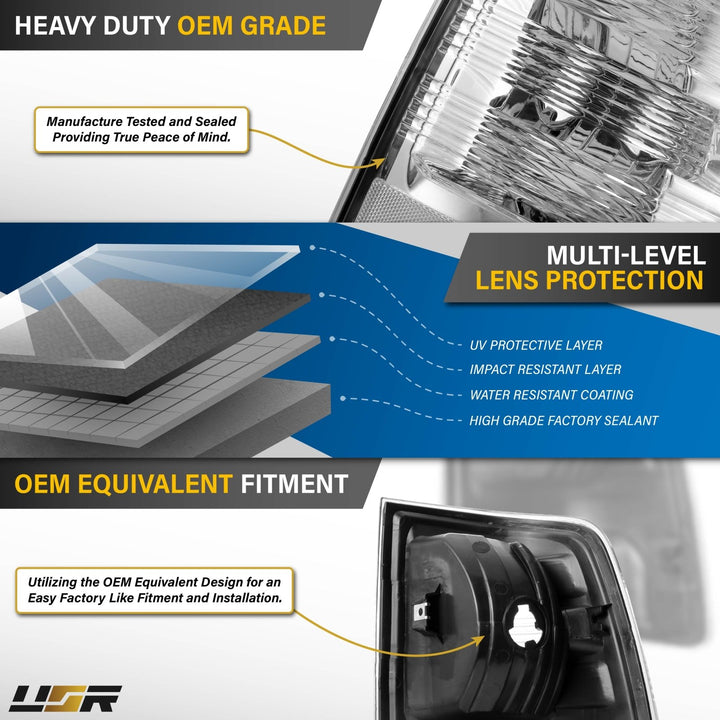 2009 - 2018 Dodge Ram Pick Up Halogen Model All Clear Lens Tail Lights